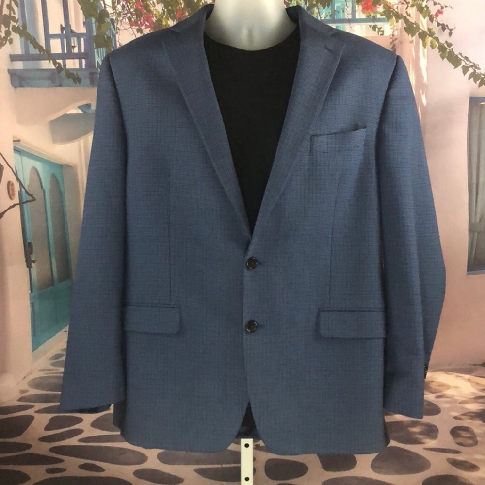 ✨Ralph Lauren Black and Blue Houndstooth Blazer
